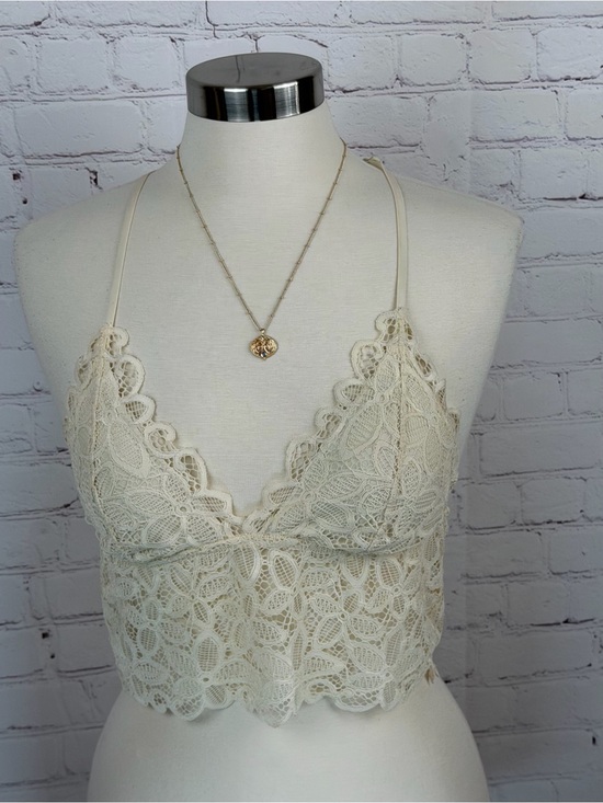 Unbranded Other - Delicate Cream Lace Padded Bralette Sz Large Coquette, Whimsigoth, Romantic